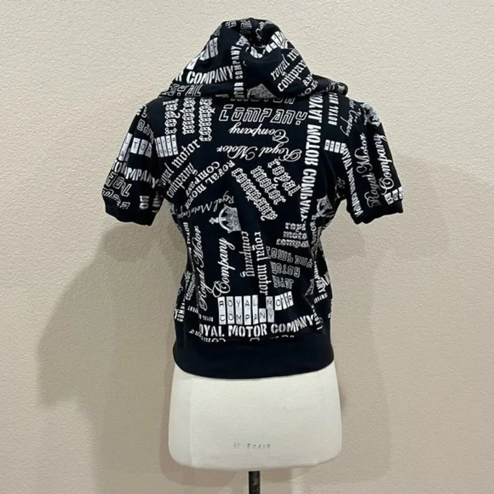 Feathers Royal Motor Company Short Sleeve Full Zip Hoodie Medium - Picture 12 of 16